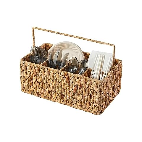 Berdeng Utensil Caddy, Utensil Basket for Table,Napkin and Utensil Holder, Silverware Caddy, Cutlery Holder, Utensil Holder for Party, Picnic Caddy for Plates and Utensils… Cover