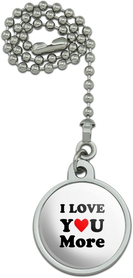I Love You More with Heart Ceiling Fan and Light Pull Chain