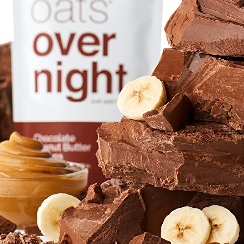 Oats Overnight - Chocolate Peanut Butter Banana - 22G Protein, High Fiber Breakfast Shake - Gluten Free, Non Gmo Oatmeal (2.7 Oz Per Meal) (24 Pack) #TOP4