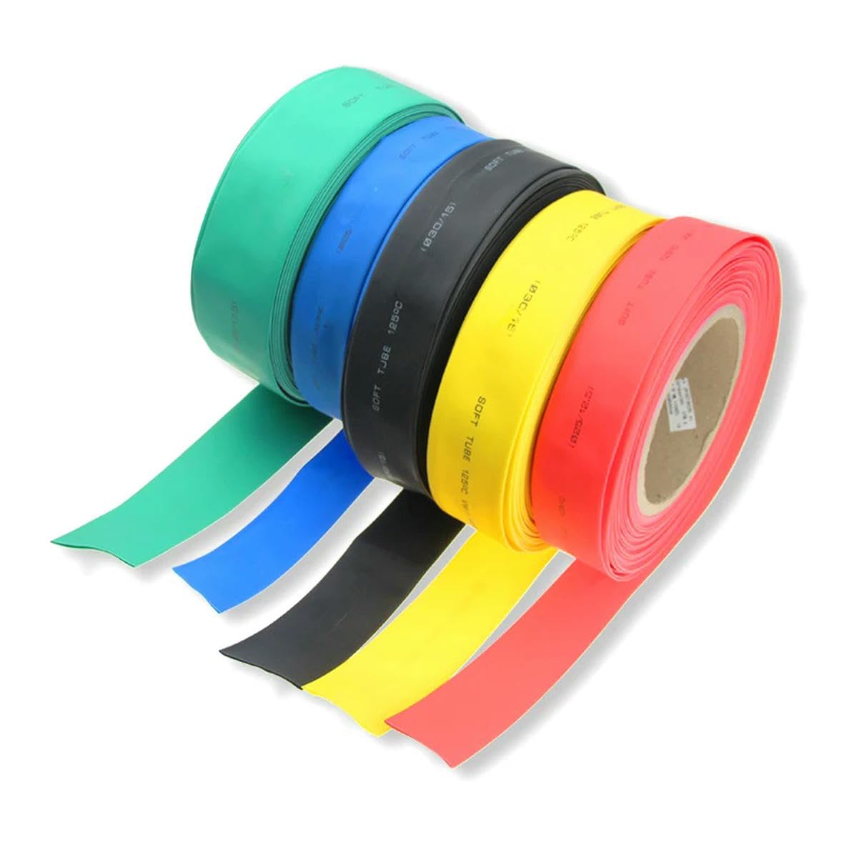 Tubo termorestringente rotondo diametro 1 1,5 2 2,5 3 3,5 4 5 6 8 10 12 14 16 18 20 22 mm lunghezza tubo termorestringente tubo termorestringente-nero-1,5 mm-100 m