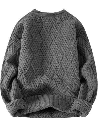 Image of Aelfric Eden Vintage Oversized Sweaters Crewneck Knit Pullover Baggy Loose Casual Cable Sweater 2025 Fall Clothes