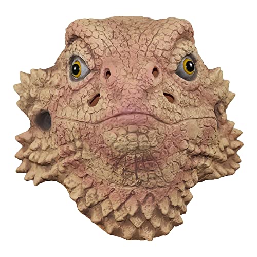 Masque de cosplay complet pour Halloween, lézard, costume amusant, décorations de fête, accessoires de cosplay, rose, Large
