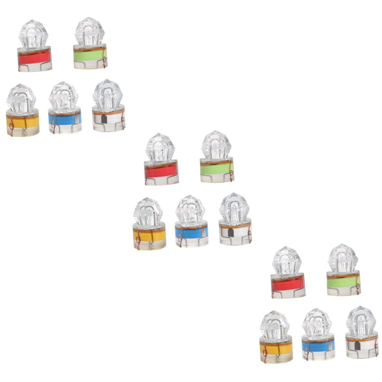 Mipcase 15 PCS Luce di Pesca Subacquea Ha Condotto La Luce Attraente Luce di Notte LED Richiamo di Pesca Ha Condotto La Lampada Subacquea di Notte di Pesca Ha Condotto La Luce di Pesca Ha