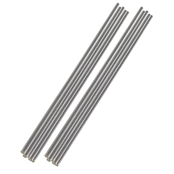 Auniwaig 10pcs HSS Solid Round Rod Lathe Bar Stock Assorted for DIY Craft Tool,for Shaft Gear Drill Lathes Boring Machine Turning Miniature Axle,3.5mm x 200mm