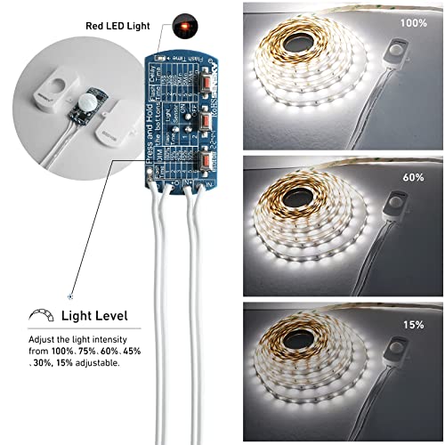 Sensky Bs010Bw Dc 12V To 24V 3A Mini Dimmable Pir Motion Sensor Switch Occupancy Sensor Switch For Gun Safe, Diy Led Lighting,Kitchen Cabinet(White) #TOP2