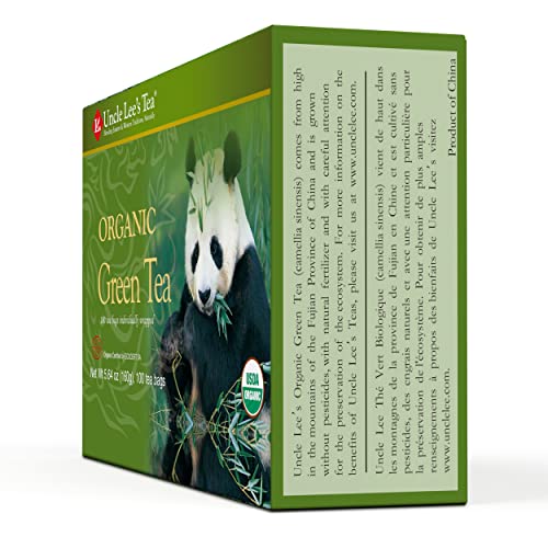 Uncle Lee’s Organic Green Tea, 100% Natural Premium Green Tea Bags, Fresh Flavor, Enjoy With Honey, Hot Tea Or Iced Tea Beverages, Pack Of 4 - 100 Tea Bags Per Box #TOP7