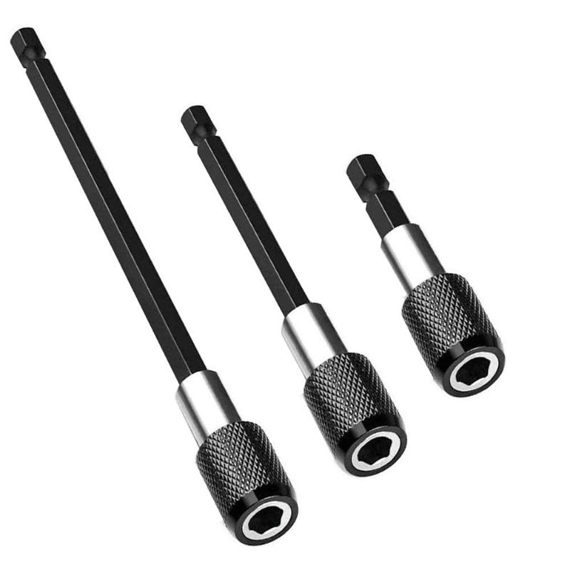 Magnetic Screwdriver Hexagonal Adapter Drill bit Replacement Extension kit self-Locking Rod Chuck nut Tool(Mix)