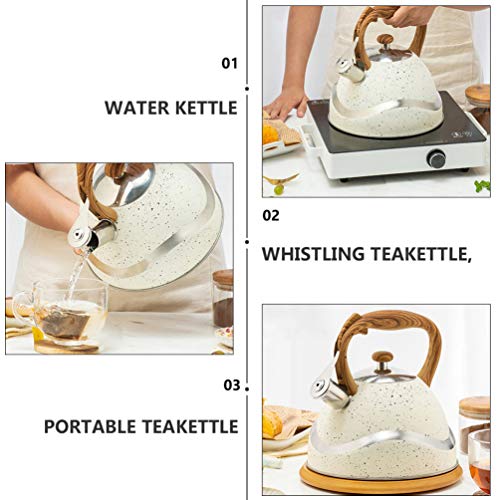 Chaleira Cabilock com cabo de madeira, bule de chá de aço inoxidável para cozinha, café, escritório,