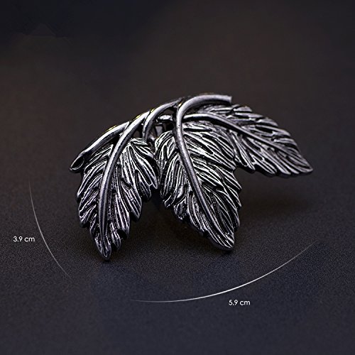 Douqu 2 Pcs Shoes Dress Hat Accessories Fashion Vintage Shoe Clips Elegant Leaves Removable Shoe Charms (Ancient Silver) #TOP2