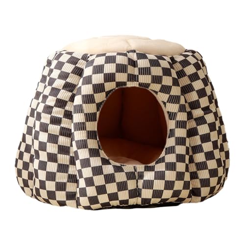 Generic 猫用の洞窟型ベッド、ペットハウス、動物用テント、室内猫シェルター、小型犬と子猫向け, グレー