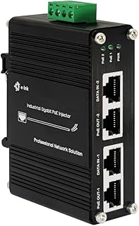 Industrial 2 Ports PoE Injector, Hardened Gigabit 30W PoE+ Injector IEEE802.3 at POE Adapter POE Midspan Max 60W Single Port Power Over Ethernet with 12-48V DC Input DIN Rail Mount