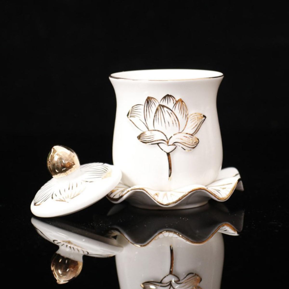 in per Acqua e Fiori Fiore di Loto in Beige Rituale per Offerte Buddiste per Decorazione Domestica