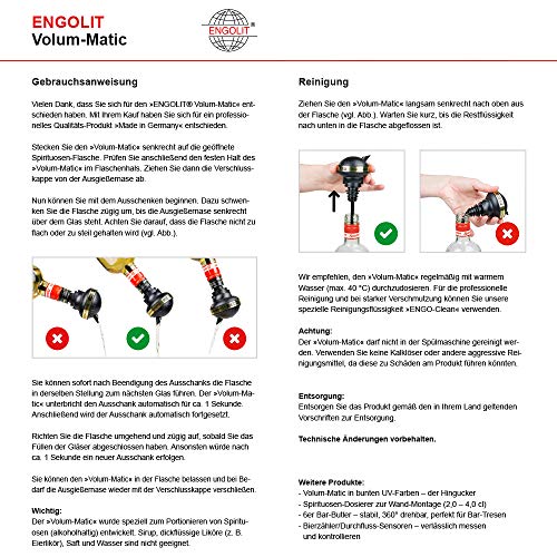 2 cl spirits dispenser »Volum-Matic« ENGOLIT, made in Germany, portioner, spout for liquor without returning the bottle - Image 4