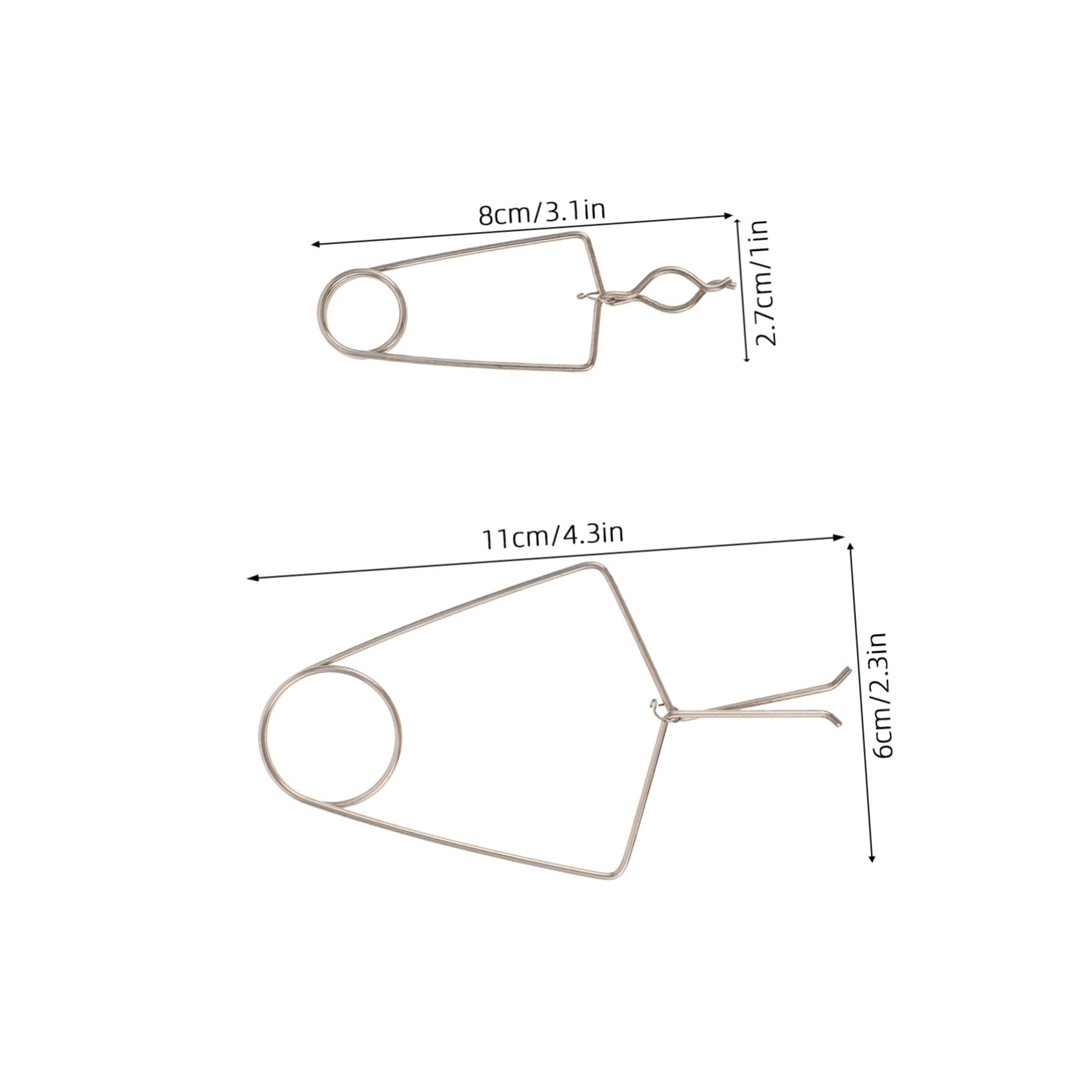 Lot de 2 Pinces de Soudure pour Tampons D’instruments à Vent, Grosse et Petite Tailles, Outil de Réparation Précis en Métal Argenté, Clips pour Saxophone, Flûte et Clarinette,