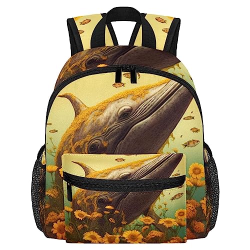 Sac d'école pour enfants ergonomique anti mal de dos motif vache et tournesol