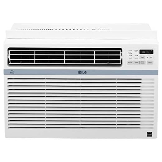 LG Mounted Wi-Fi 10,000 BTU Smart Window Air Conditioner, Cools up to 450 Sq. Ft, Smartphone and Voice Control Works ThinQ, Amazon Alexa and Hey Google, Energy Star, 3 Cool & Fan Speeds, 115V, White