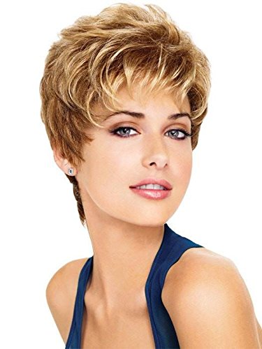 Aspire Petite Cap Wig Color G6+ Coffee Mist - Gabor Wigs Women's Short Boy Cut Synthetic Loose Layers Curls Capless Comfort Fit Bundle MaxWigs Hairloss Booklet