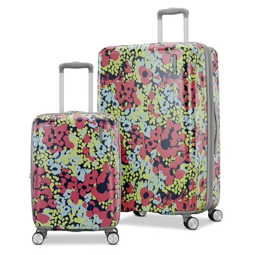 Image of American Tourister Moonlight II Hardside Expandable Luggage with Spinner Wheels, Poppy Pattern, 2-Piece Set (20 /28)