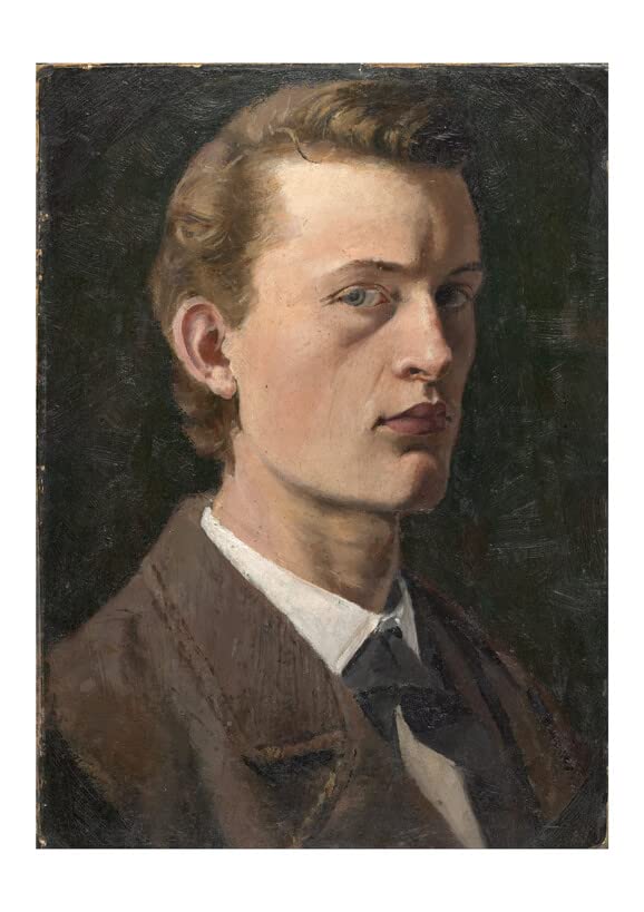 Autoportrait d'Edvard Munch petit format sur papier mat d'art sans cadre