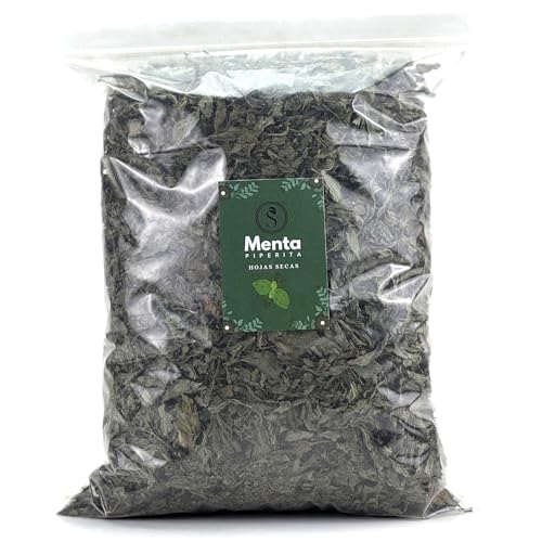 Menta Piperita Hojas Secas 100% Natural – Infusión Digestiva y Refrescante – Té de Menta – Mentha × Piperita L. (250 g, Menta Piperita)