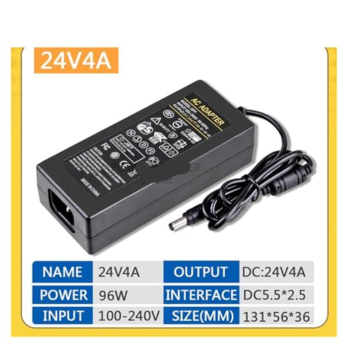 Adaptador de corriente 24V 4A 100-240V 5.5x2.5mm UK miniatura 2