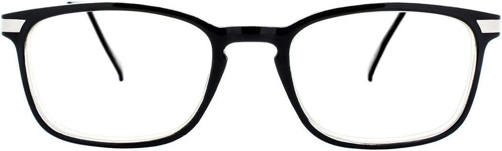 SAV Eyewear Men's Optitek Computer 2109 Black Round Reading Glasses, 35 mm + 2.5 image 2 of 4 B0781YYN11