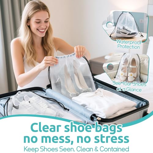 ALL INCLUDED - 12 Set Packing Cubes for Suitcases Carry On, Travel Essentials/Accessories Luggage Organizer Bags Set, Includes Cubes, Shoes Bag, Matte Cosmetic Bag, Zipper Bags - Image 5