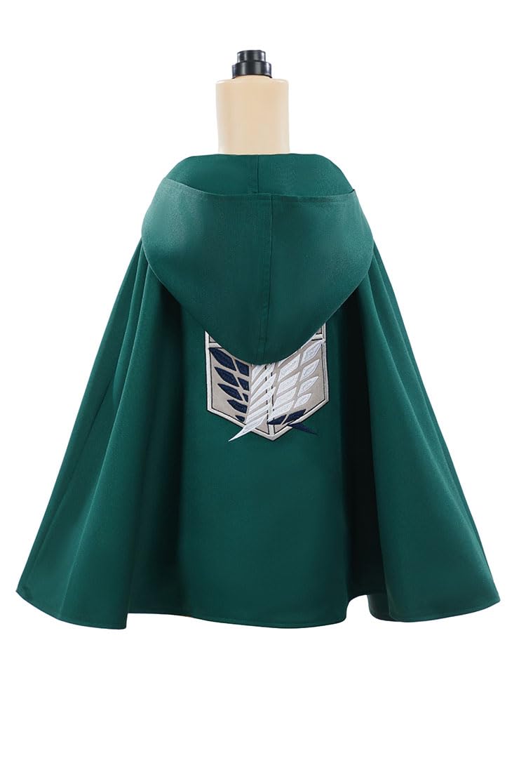 Micotaku Kids' Attack on Titan Survey Officially Licensed Corps Cape Cosplay Costume with Embroidered Insignia