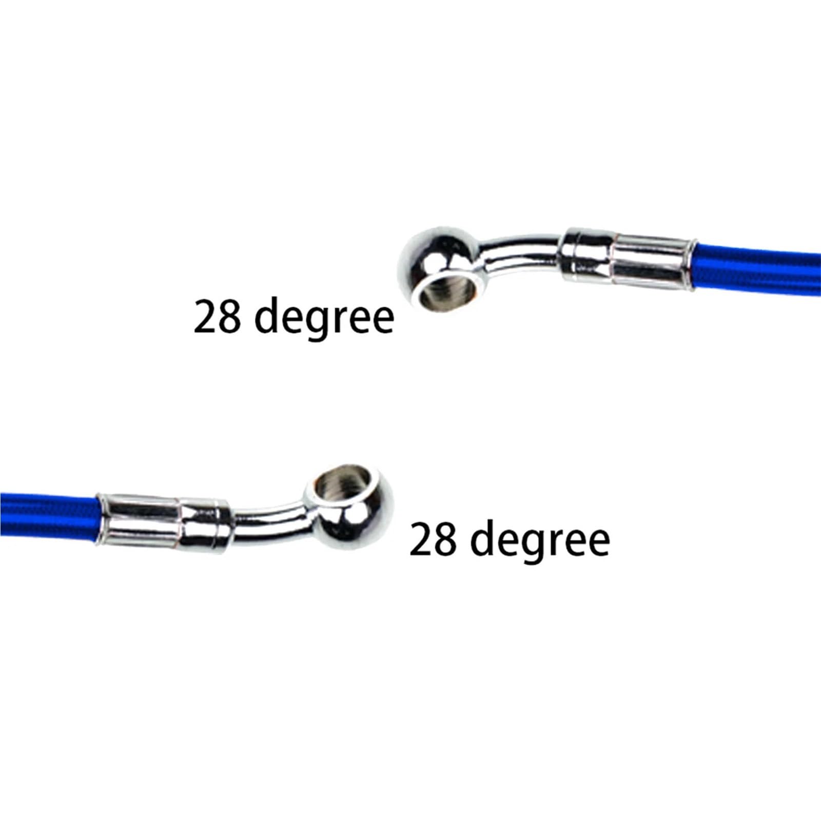 Adapter do tłoczków hamulcowych 400mm-2200mm Przewód hamulcowy hydrauliczny DOT Line Cable 10mm 28°-28° Banjo Pasuje do Suzuki Pasuje do Kawasaki Pasuje do Yamaha(2200mm)