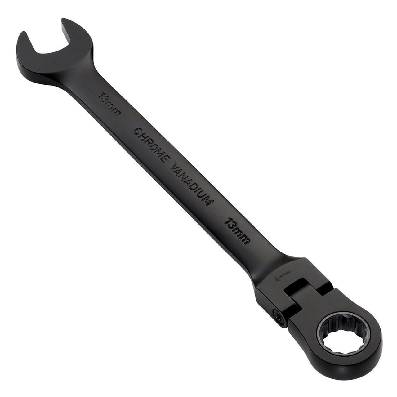 Draper 03919 Expert HI-TORQ Metric Flexible Head Ratchet Combination Spanner, 13mm, Black, Red and Black - Image 3