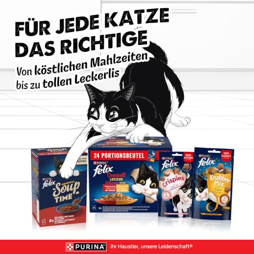 FELIX Doppelt Lecker Nassfutter für Katzen Geschmacksvielfalt vom Land 120 Beutel