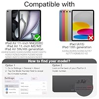 JETech Hülle für iPad Air 11" M4/M3/M2 & Air 5/4 10,9", Schwarz – Ansicht 2