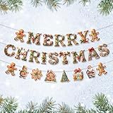LYNSAN Bannière colorée de Noël - Guirlande de Noël - Guirlande de fanions - Décorati...