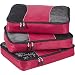 eBags Large Classic Packing Cubes for Travel - 3pc Set - (Raspberry)