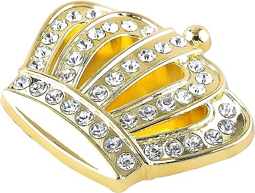 Image of VRT 3D Chrome Emblem Automotive Car, Bike Badges Logo Self Adhesive Sticker (King, Gold)