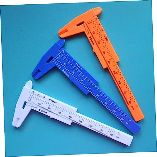 Calibrador Vernier Mini de Plástico Naranja para Joyería miniatura 7