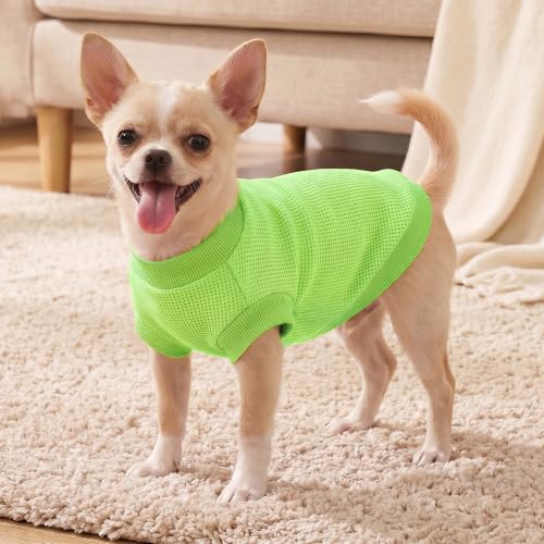 Image of 1 Pack Dog Shirt for Small Supplies Functional Waffle Dog Clothes Warm Soft Sweatshirt Outfit for Dogs Cats Pet Apparel