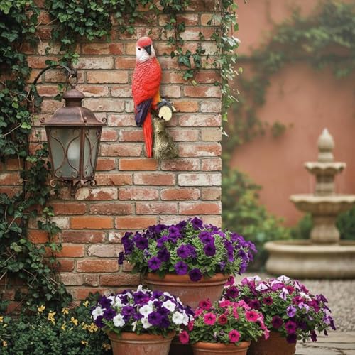 Perroquet décoratif de haute qualité vert sur souche pour décoration