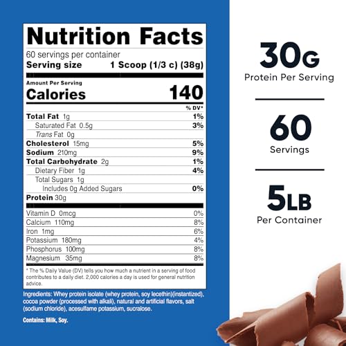 Nutricost NC-WPI-CHC5 Whey Protein Isolate Powder (Milk Chocolate) 5Lbs thumb #1