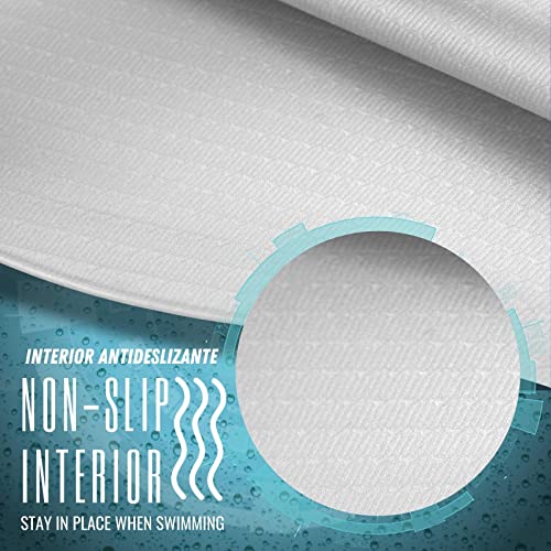 Cybgene Silicone Swim Cap, Unisex Swimming Cap For Women And Men, Bathing Cap Ideal For Short Medium Long Hair-American Silver #TOP3