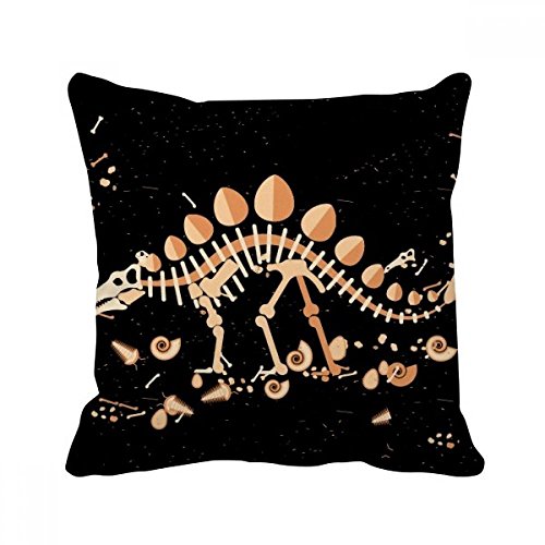 Coussin pillow insert cover herbe dinosaur bones multicolore pour décoration de maison - 2