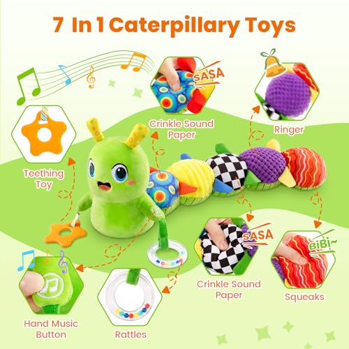 26% Off Washable Baby Musical Caterpillar Toy with 10 Songs
