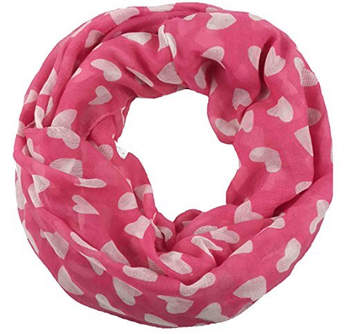 Lina & Lily Loving Hearts Print Women's Infinity Scarf Valentine's Day Gift3