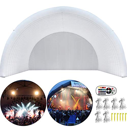 LOVSHARE Inflatable Stage Cover Tent 20ftx15ftx13ft Inflatable Stage Arch 6mx4.5mx3.9m Giant Waterproof Inflatable
