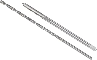 CoCud Tap and Drill Bit Set, M3 x 0.5 Thread 70mm Length Tap 2.5mm Drill Diameter, Metric Extra Long Machine Screw Tap & Twist Drill Kit - (Applications: for Threading Tapping), 1-Set