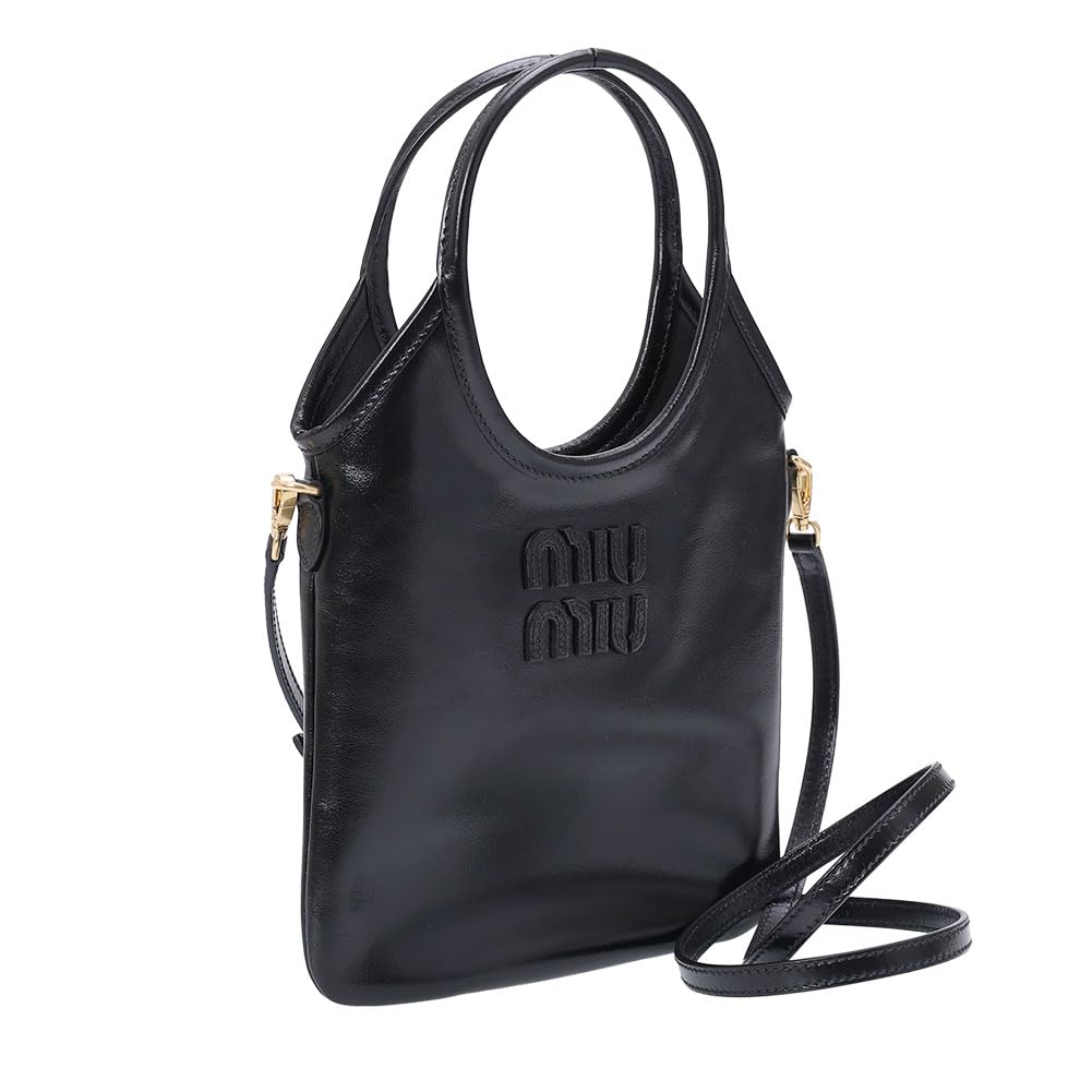 MIU MIU Black leather Ivy handbag one size Black MIU