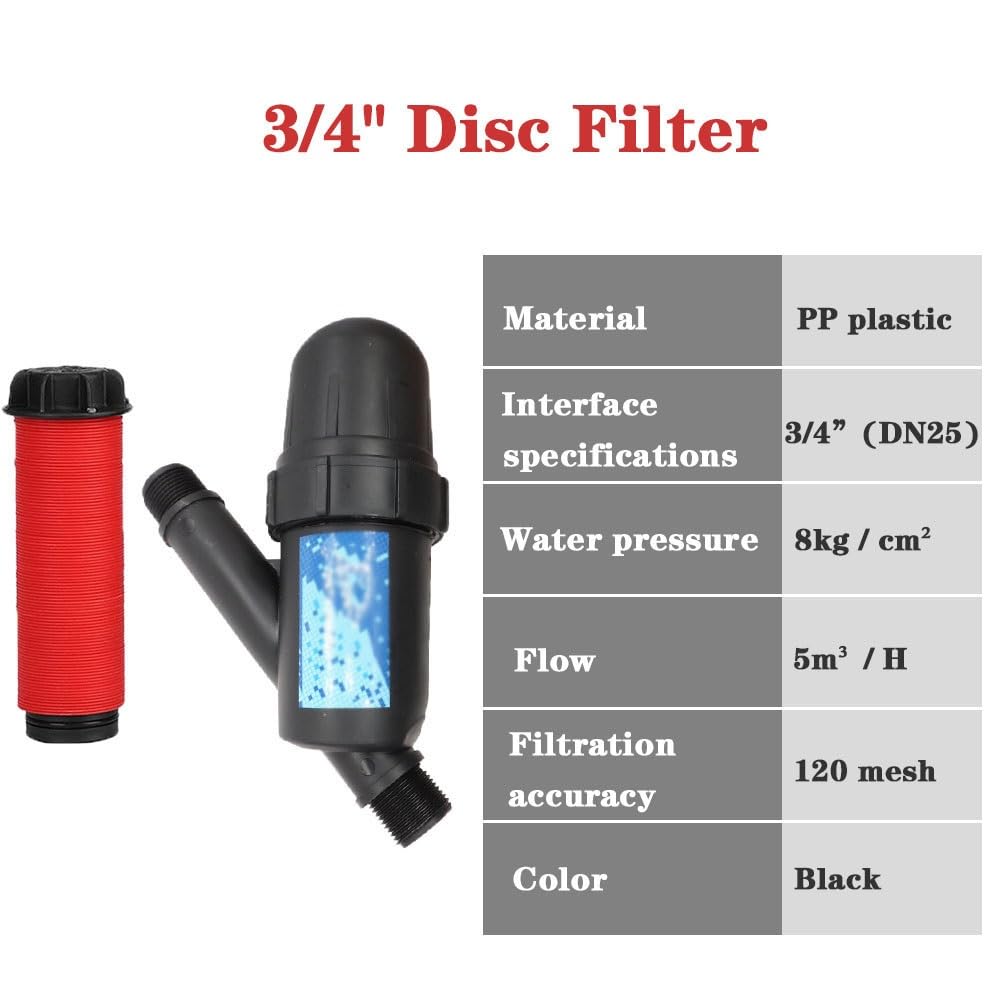 Filtros, Malla 120, Filtro De Red De Riego For Jardín, Pulverizador, Conector De Tubería De Riego Por Goteo, 1 Unidad(Aa2)