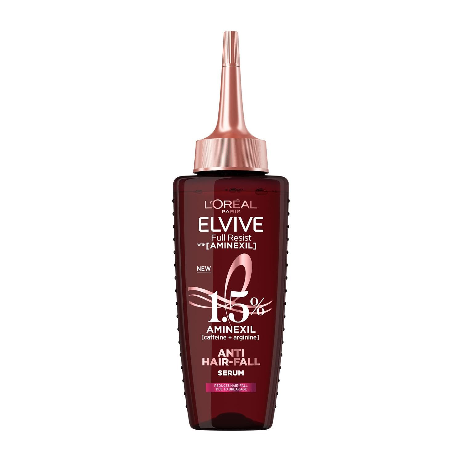 L'Oreal ParisElvive Full Resist Anti Hair-Fall Serum With Aminexil, Hair Strength Treatment, For Men & Women with Hair Breakage, Scalp Serum, 102ml