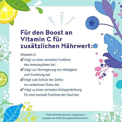Water Booster Getränkepulver mit Vitamin C - Flavour Mix mit 3 verschiedenen Sorten (Limette-Zitrone, Holunderblüte, Açaí-Blaubeere) - natürlich lecker, kalorienarm, zuckerarm