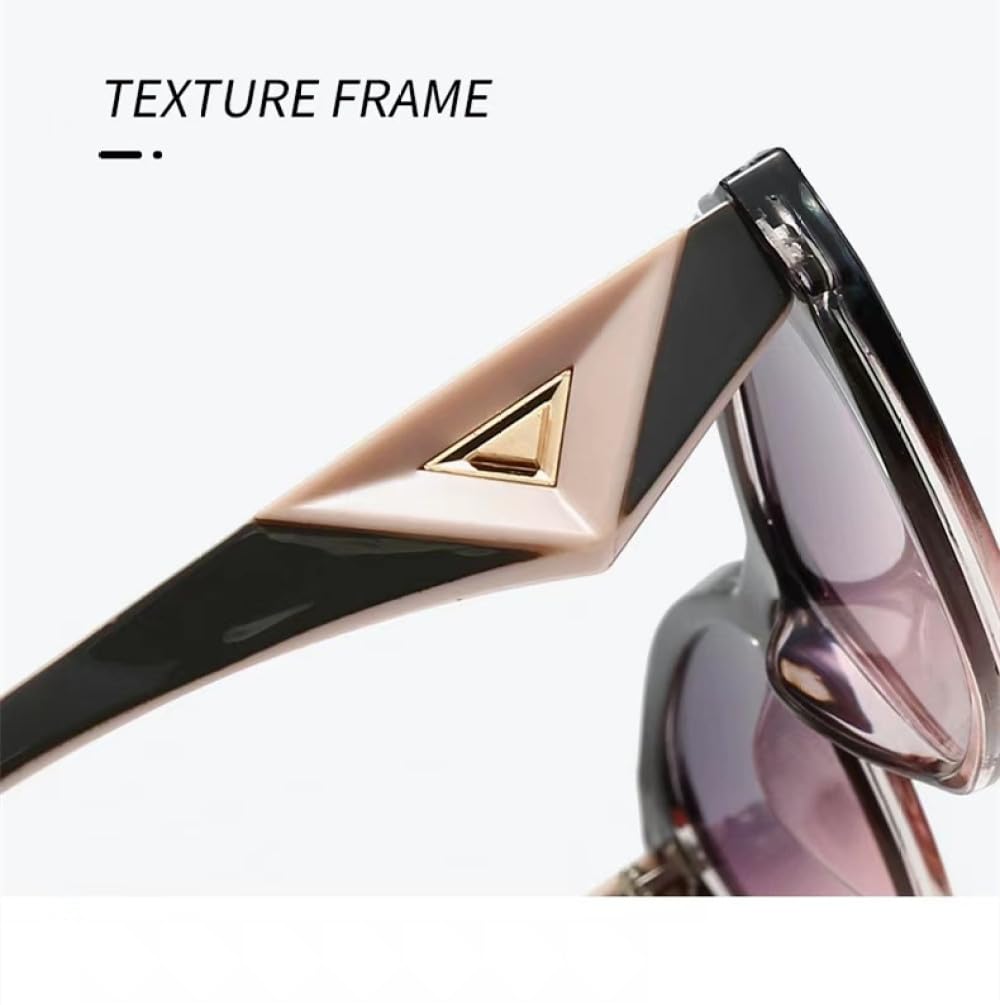 Sonnenbrille zum Angeln, Unisex, quadratisch, modische Sonnenbrille für Damen, UV400, Farbverlauf
